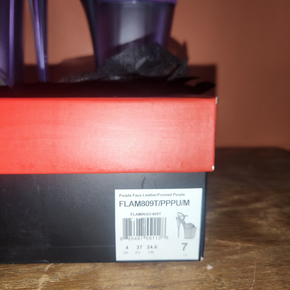 Pleaser Purple Platform Heels - Picture 4 of 4